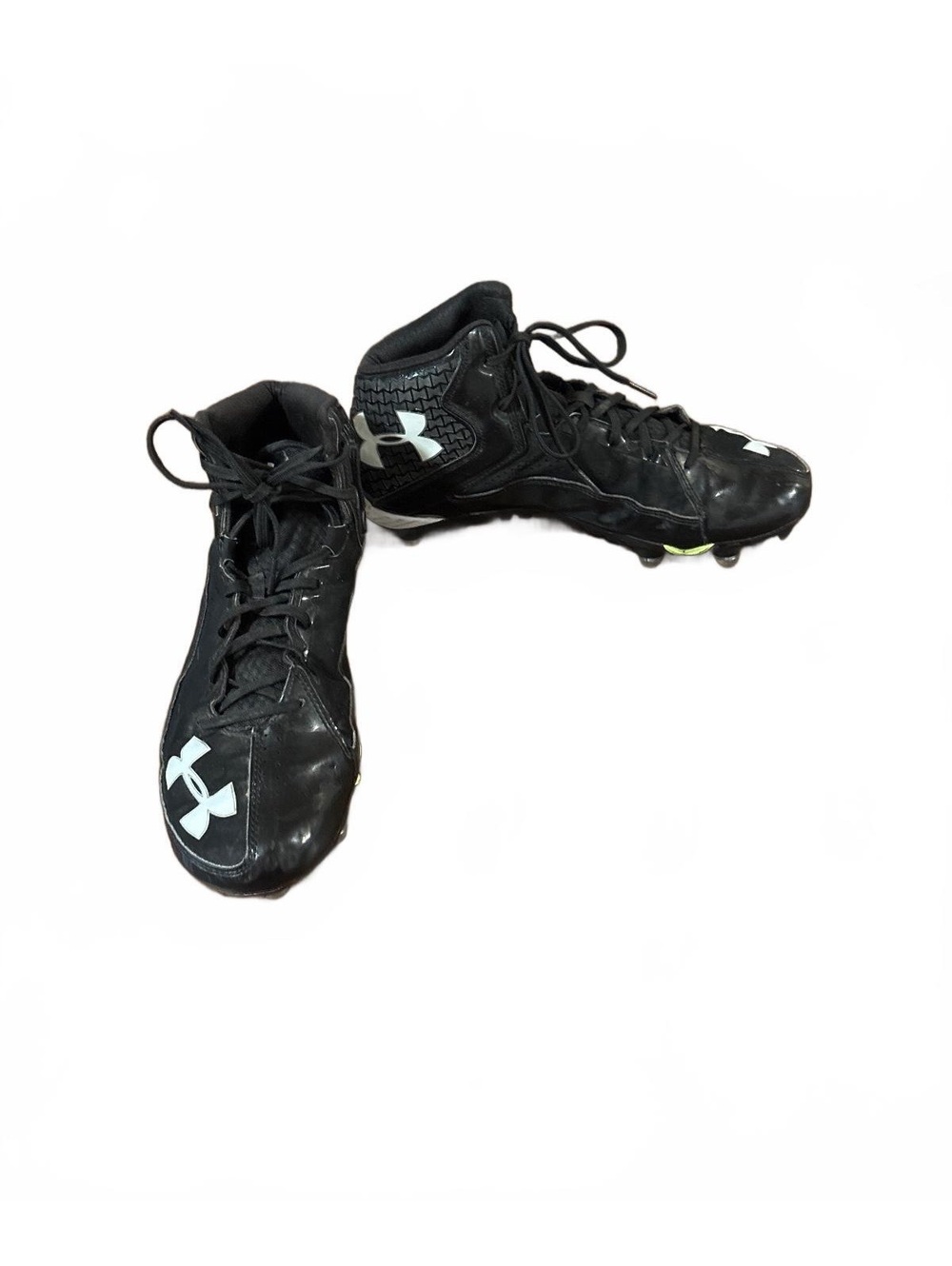 Under Armour UA Highlight MC Football Cleats Black HighTop Mens 10.5 Molded 2015